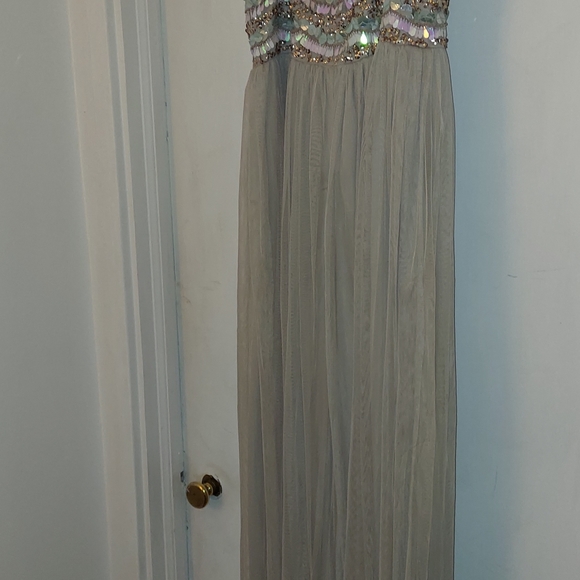 VENUS embellished chiffon long flowy Maxi dress SZ L - Picture 14 of 14